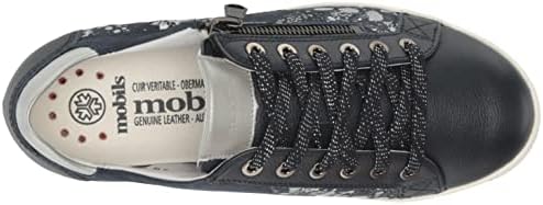 Mephisto Women's Hawai Shiny Sneaker, Navy Embossed, 6 | Image 4