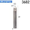 HUHAO 40 Degree 0.2mm Tip Diamond Engraving Bit Stone Tools 6mm Shank CNC End Milling Cutter Marble PCD Engraver Hard Granite Lettering Carving (3682)