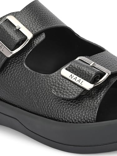 Image of KASTAVA KS 117 Comfortable Premium Synthetic Casual Sandals | Adjustable Buckle Closure | Lightweight Everyday Wear Sandals for Men