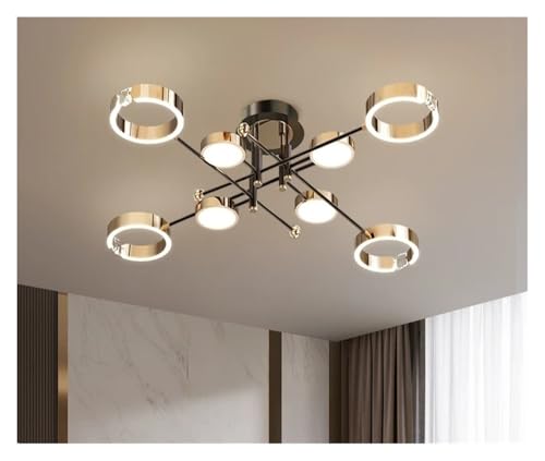 Lustre suspension LED salon moderne plafonnier suspendu dorée dimmable salle à manger 2026