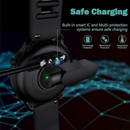 Image of FIREBOLT Smartwatch USB Charging Cable, Universal Magnetic charging Compatible with Fire-Boltt, boAt, Noise, Firebolt & More | Fast & Secure Smart Watch Charging Wire | Durable USB Power Cord