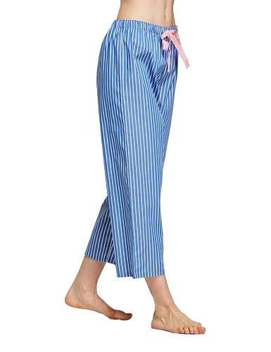Image of CYZ Comfortable Cotton Capri Woven Pajamas for Women, Casual Capris for Women, Perfect for Daily Wear and Sleepwear