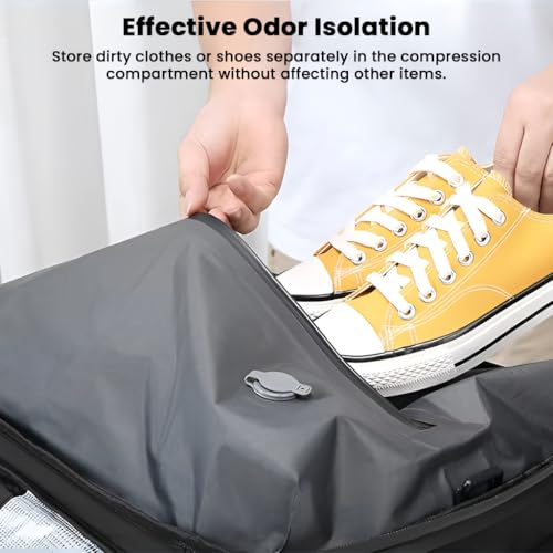 Image of Airpack Travel Backpack Vacuum Laptop Bag for Man 35L Large Capacity fit for 16inch Laptop Waterproof Convertible Duffle Bag, Durable Travelling Bag