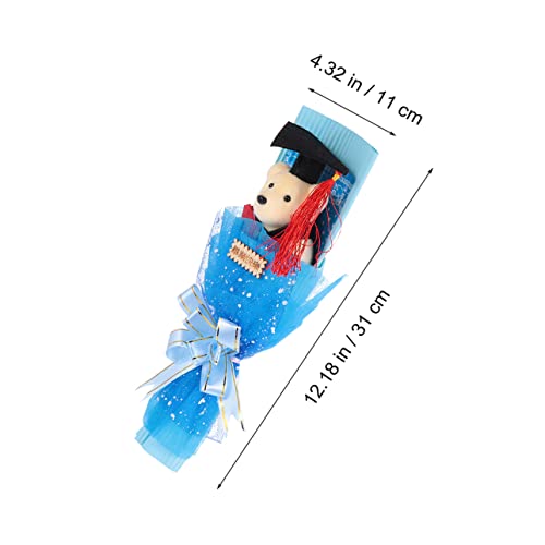 Magiclulu 2Pcs Graduation Bouquet Aunt And Uncle Gifts Graduates Bouquet Gift Graduation Decoration Cloth Accessories Chic Blue Chic Bear Bouquet Graduation Bouquet Gift Bear Decor Bouquet #TOP5