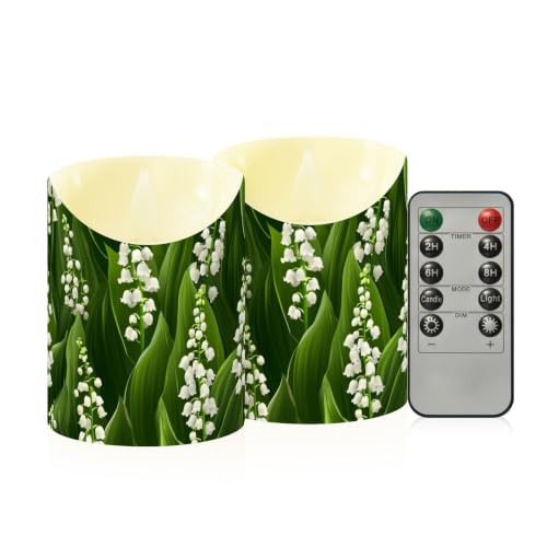 Velas de lirio del valle decorativas con temporizador para regalar en hogar