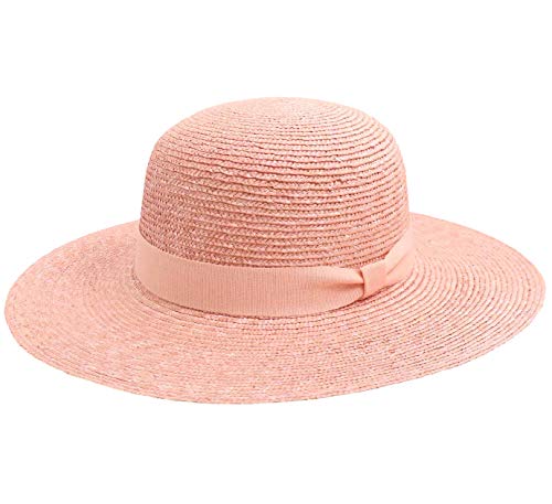 Capeline paille large bord femme fino - Chapeau de plage anti-UV chic