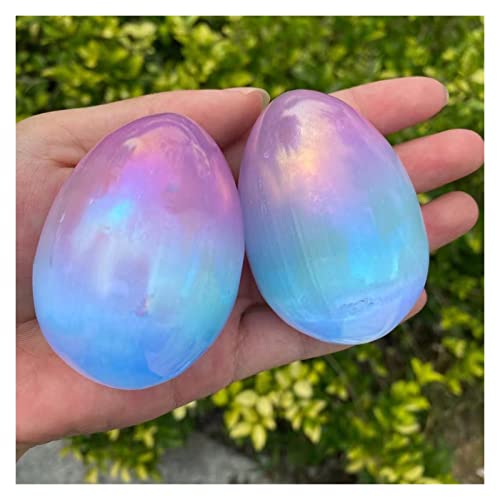 Selenita azul en forma de huevo para decorar tu rincón de meditación zen 3