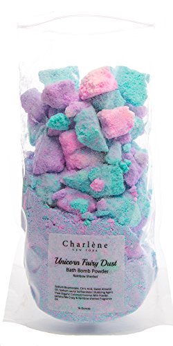 Charlene New York Unicorn Bath Bomb Bubble Fizzy Dust. Unique Spa Gifts For Women Moms Girls Teens Kids As Birthday GraduationChristmas. Made Using Sweet Almond Oil To Moisturize Dry/Normal Skin 16Oz