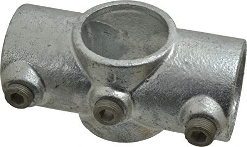 Kee - 1-1/2 Inch Pipe, Two Socket Cross - Malleable Iron Pipe Rail Fitting (8 Pack)