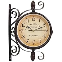 Japard Vintage Wall Clock, Antique Unique Industrial Double Sided Decorative Retro Kitchen, Wall 2