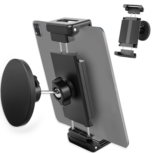 joaoxoko Strong Magnetic Tablet Mount 360 Swivel Stand for Kitchen/Office/Gym Universal Holder Compatible with 4.7-12.9 iPad No-Slip Metal Surface Mount (1)