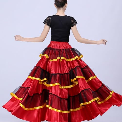 Robe de bal style jupe de danse espagnole longue et ample à volants - 5