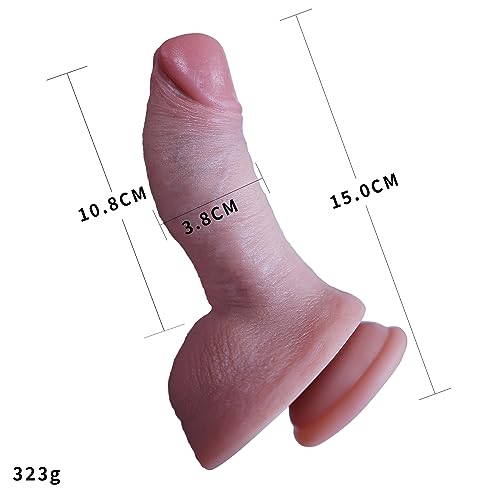 Reproduktion echte handgemachte Dildo, 5,91 Zoll realistischer Dildo, dicker Dildo mit Saugnapf für freihändiges Spiel, G-Punkt und Analspiel, Sexspielzeug für Erwachsene für Männer und Frauen – Bild 7