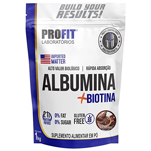 ProFit Albumina + Biotina Refil Stand-Up - 1000G Creme De Avelã -