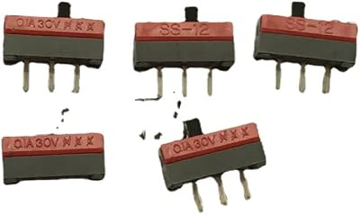 2PC day switch 3 feet 2 speed direct insert sliding switch SS-12SDP2 2.54mm