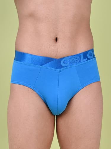 Image of Rupa Colors Modern Solid Brief for Men, Cotton Blend, Regular Fit, Outer Elastic, Pack of 1