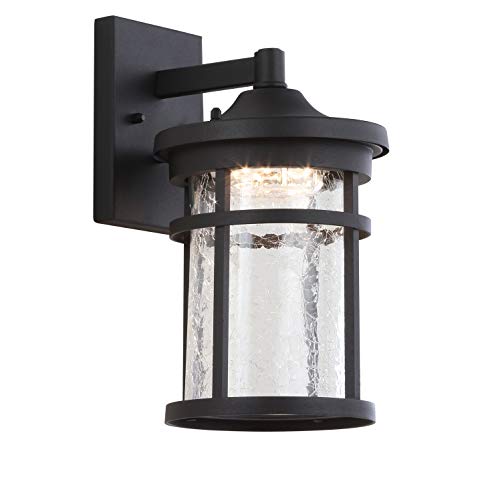 JONATHAN Y Campo 1-Light Outdoor Wall Lantern Metal Sconce, Black, 6.5"