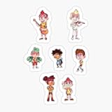 Pack of 3-3 Inch - Campcamp Cute Teeth Campbell Rooster Camp Chibi - Sticker Vinyl Decal for Vehicles, Windows, Laptops, Tumblers, Lockers, Skateboards, Water Bottles