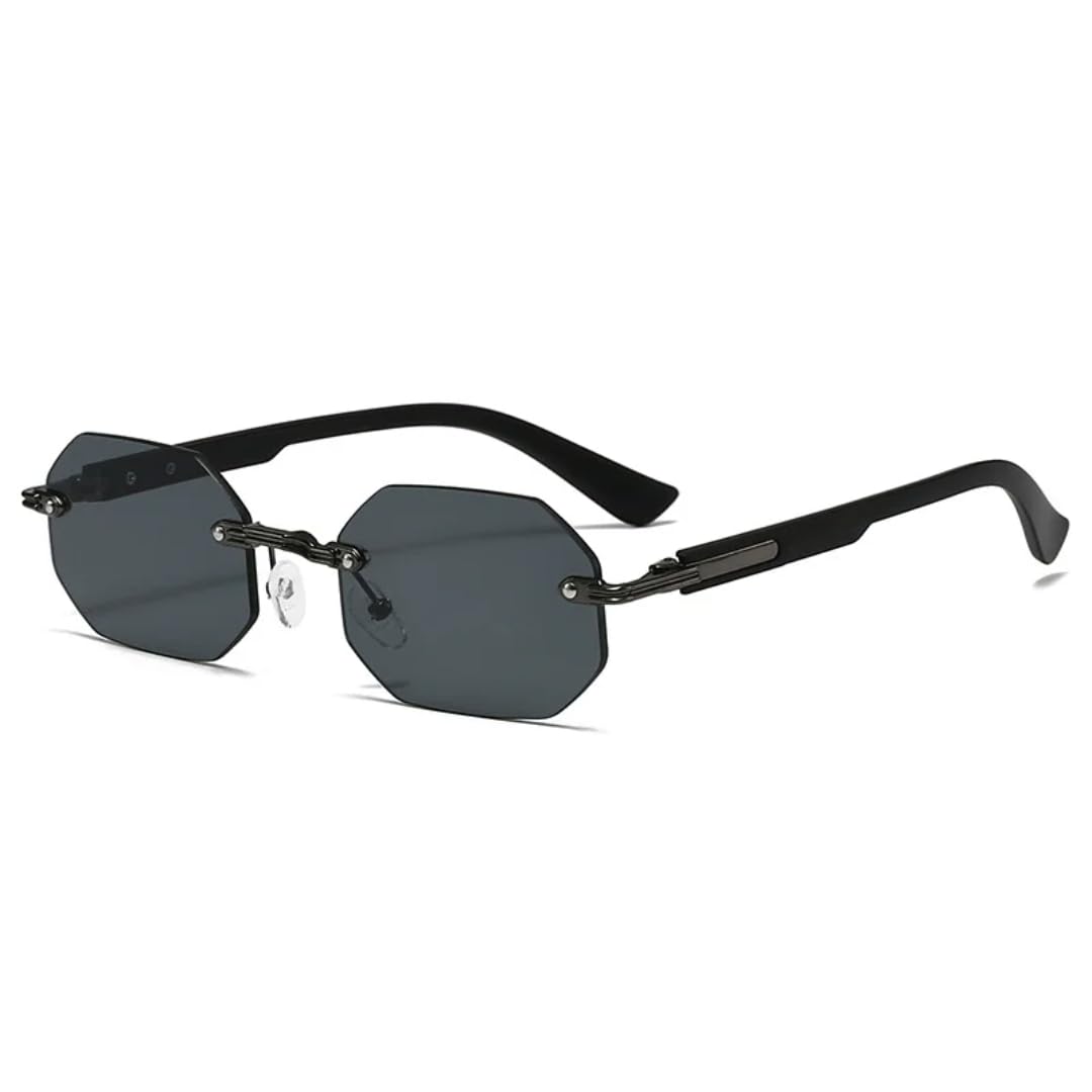 Lunettes de soleil polygonales vintage mixtes rétro chic - 7