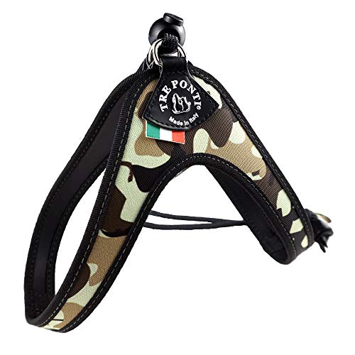 TRE PONTI 犬用/猫用 ハーネス Liberta カモフラージュ イタリア製 , デザートカモ)
