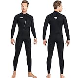 Roupa de Mergulho 3mm Neoprene Masculina roupa termica masculina Adequado para Mergulho Natação Surf (P, Preto-01)