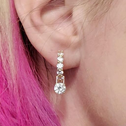 Gold-Plated Silver Plated Chunky Gold Hoop Earrings for Women Emeralds CZ Drop Dangle Earrings Studs Trendy Jewelry2