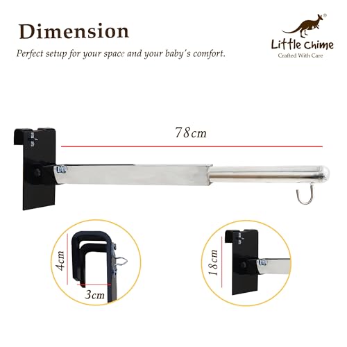 Image of Mounted Adjustable Baby Window Cradle Hanger | Hanging Rod for Baby Jhula, Swing & Cradle | Up to 20KG