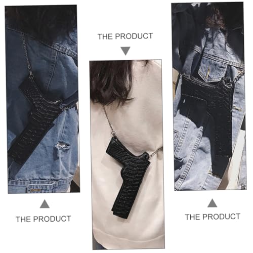 Versatile Crossbody Bag for Women Chic PU Single Shoulder Chain Bag Fashionable Handbag Pouch in Black Eye Catching and Practical Design3