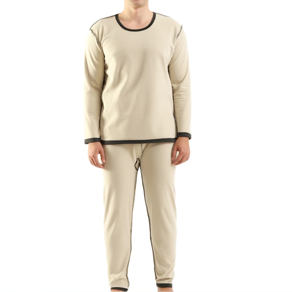 Men's Thermal Underwear with Inner Fleece Warm Ski Winter Set 3XL-9XL