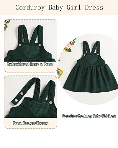 Image of Newborn Baby Girl Clothes Toddler Long Sleeve Ruffle Romper Top Infant Skirt Set Little Girl Overall Dress