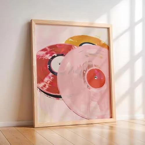 Art mural images pour salon vinyle rose et bleu grande taille affiche vintage musique