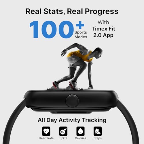 Image of TIMEX iConnect Calling Ace+ 1.83 inch(4.6 cm) 3D UI Display with Functional Crown and BT Calling Smartwatch for Unisex - TWIXW1500T