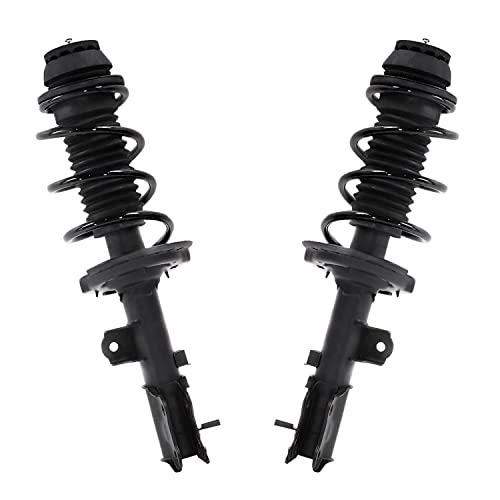 Image of Detroit Axle - Front Struts w /Coil Spring + Outer Tie Rods Sway Bar Links Kit Replacement for 2012-2017 Hyundai Accent Kia Rio - 6pc Set