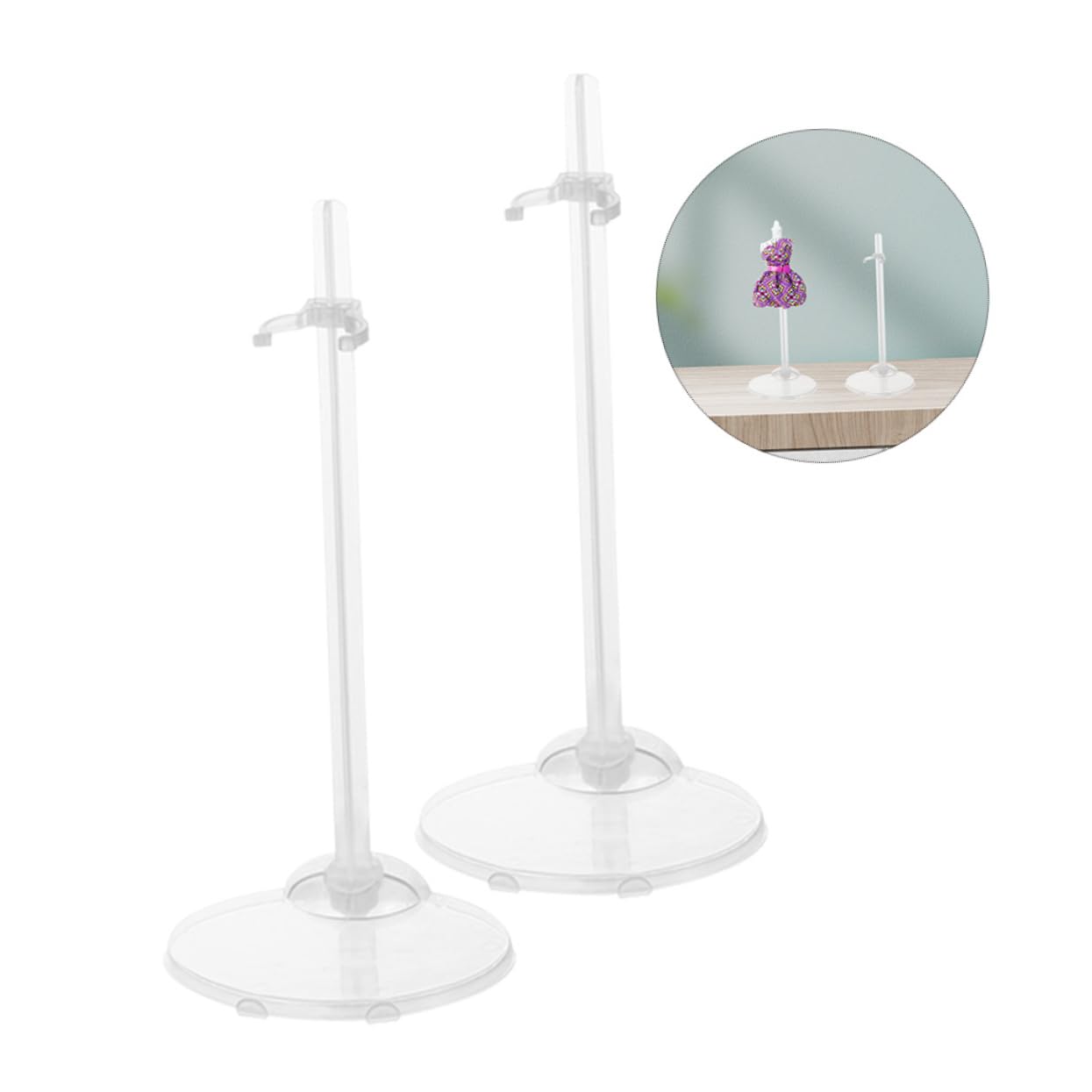 Alasum 16pcs Doll Holding Racks Plastic Doll Stands Compact Storage Enhance Your Room Decor