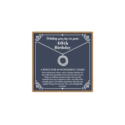 Image of IEFLIFE Birthday Gifts for Women, Sterling Silver Chain Birthday Necklaces, 40th 50th 60th 70th 80th 90th Birthday Necklace, 40 50 60 70 80 90 Years Old Birthday Gifts, 4 5 6 7 8 9 Decade Birthday Jewelry for Women
