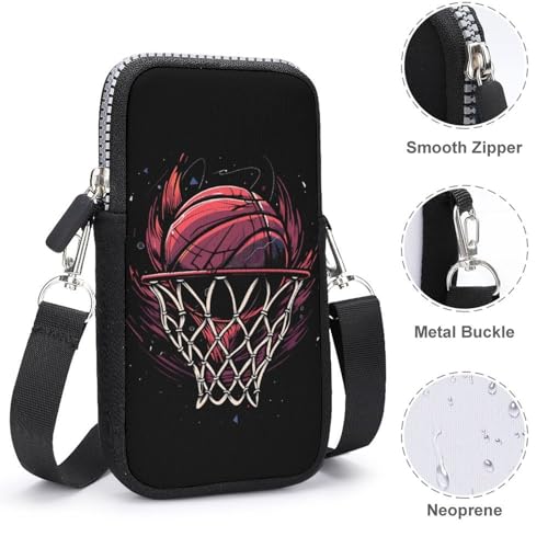 Basketball Cell Phone Purse Small Crossbody Bags Travel Pouch Shoulder Bag Work Running Hiking4