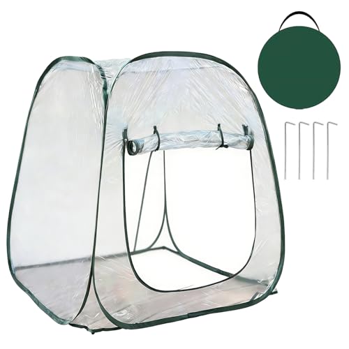 Invernadero pequeño para exteriores, protección invernal para plantas | Camisas Ajustadas al Cuerpo con Botones en Disco y Tops de Baile | Para Jardineros Principiantes Jardín Balcón Vivero Jardín