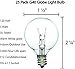 Abeja G40 Replacement Light Bulbs, 5W Clear Globe Bulb fits E12/ C7 Candelabra Screw Base Sockets, 1.5 Inch Clear Light Bulbs for Indoor Outdoor Patio Decor, 25Pack