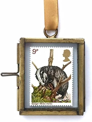 Badger Framed Postage Stamp Gift Ornament