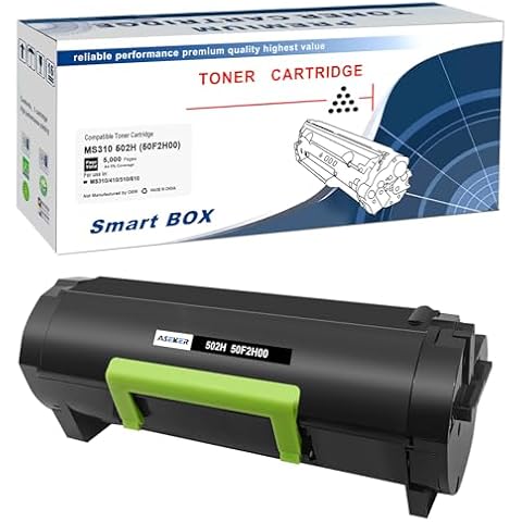 ASEKER Toner Compatible Lexmark 502H Cover