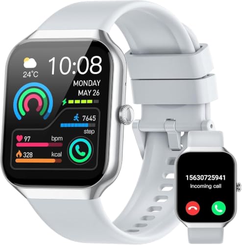 Image of Soudorv Smart Watch 2026 NEW 1.91 inch Smartwatch for Men Women(Answer /Make Call),Fitness Watch with 110+ Sport Modes, Reloj Inteligente with Sleep Monitor /Heart Rate,for Android iOS, Silver