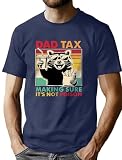 tiorhooe Camiseta de manga corta para el Día del Padre con estampado de mapache para papá, Azul oscuro1, XXL