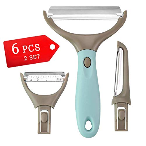 NEPAK 3 en 1 Pelador Vegetales,Pelador de Frutas y Verduras,Pendular Pelador,Acero Inoxidable