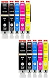 Amaprint 10 XL Patronen kompatibel mit Canon PGI 580 CLI 581 passend für Pixma TR7500 TR7550 TR8550 TS6100 TS6150 TS6151 TS6250 TS6251 TS6350 TS6351 TS705 TS9540 TS9541c TS9550 TS9551c