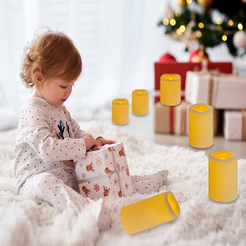 Image of VIEWELLD Flameless Candles with Remote, Battery Operated Candles, LED Pillar Candles with Timer 2 /4 /6 /8 Hours, Real Wax Pack of 3, Indoor Home Decor (Ivory)
