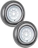 eCustomrim 2-Pack Trailer Tire On Rim ST215/75D14 14 in. Load C 5 Lug White Modular Wheel - 2 Year Warranty w/Roadside