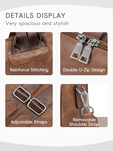 Image of CLUCI Womens Backpack Purse PU Leather Anti-theft Fashion Designer Travel Bag Ladies Shoulder Bags | Purse