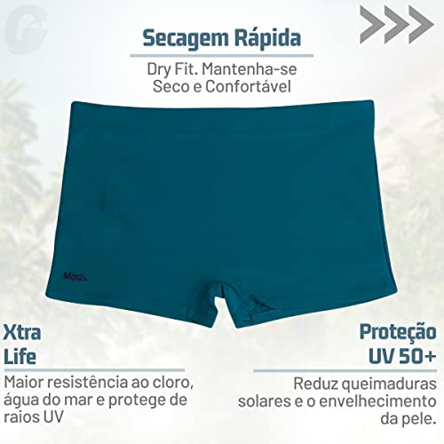 Kit 02 Sungas Boxer Lisa | 1 - Verde Petroleo - 1 Azul Marinho | G | 300.XX_05VD06_83AZ08_G_02UN