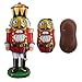 Needzo Foiled Individually Wrapped Nutcracker Figure Chocolates, Milk Chocolate Christmas Nutcrackers for Decorations and Stocking Stuffers, Bulk Festive Holiday Candies, Pack of 5