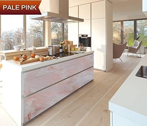 Image of New self-Adhesive Wallpaper and Wall Stickers Oil Proof Water Proof Heat Resistant for Kitchen Backsplash /Hotel /Wallpaper for Living Room /Bedroom & Cafe Walls (Pink)